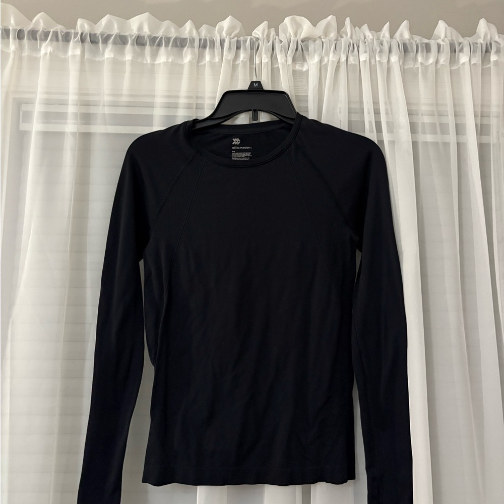 Black Long Sleeve Women's Running Top